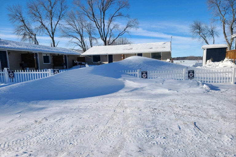 Blue Water Bungalows on West Lake Okoboji in winter, a short drive from the Okoboji Winter Games
